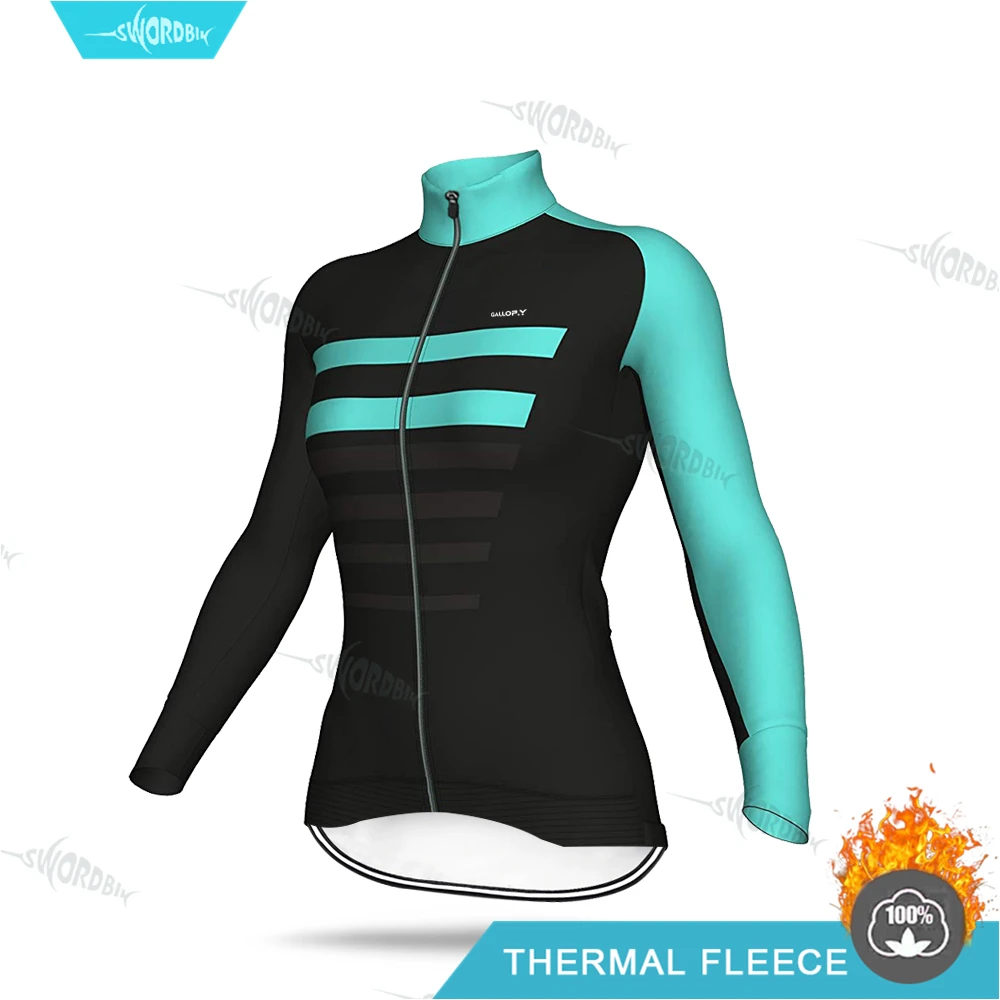 Cycling Jersey Комплект из Джерси для велоспорта ALEing, женская одежда с длинными рукавами, зимняя одежда для велоспорта, Женский комплект из теплого флиса для велоспорта Ropa Ciclismo - Цвет: Cycling Jersey