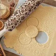 Винтажный Римский узор рельефная скалка для теста выгравированный ролик для выпечки печенья лапша печенье