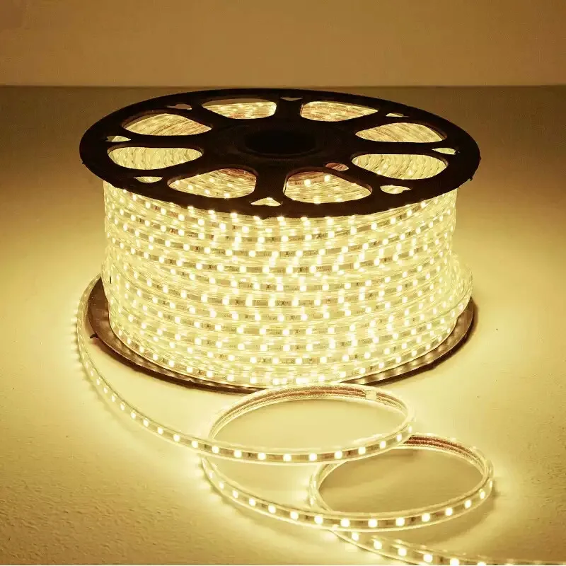 

LED Strip 5050 Waterproof High Pressure 3528LED Patch Flexible Soft Lamp 3528 Double Row Three Rows 220 V Light Belt