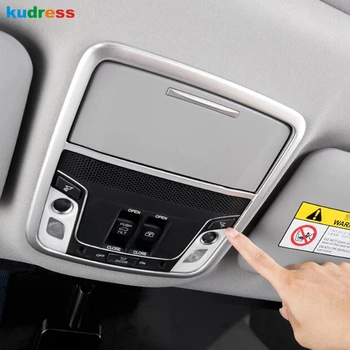 

For Honda CRV CR-V 2017 2018 2019 Chrome Front Rear Roof Map Reading Light Lamp Panel Cover Trim Frame Decoration Accessories