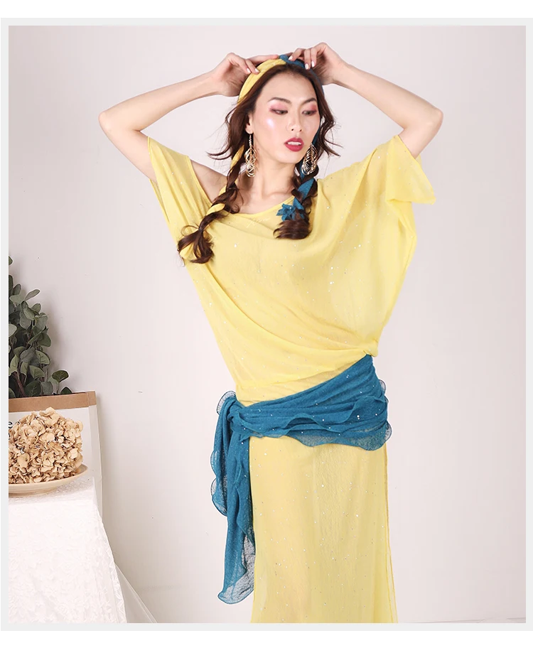 Bellydance oriental dance set baladi Indian eastern desert swings costumes for belly dance bra belt skirt dress robe set wear