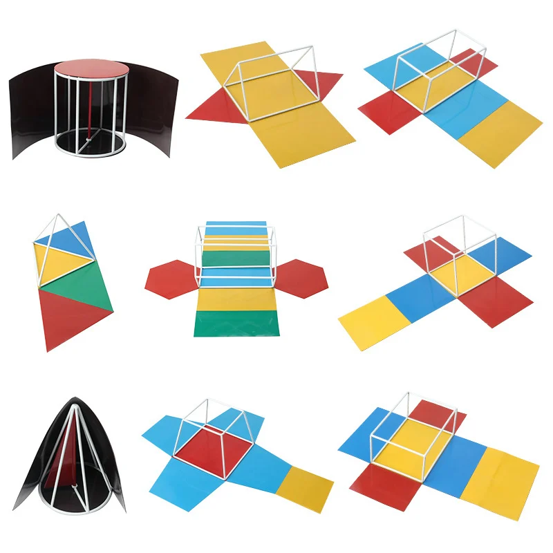 Children 3D Geometric Model Math Toys Transparent Teaching Aids Early Educational Learning Toys For Kids Preschool Volume Shape 4