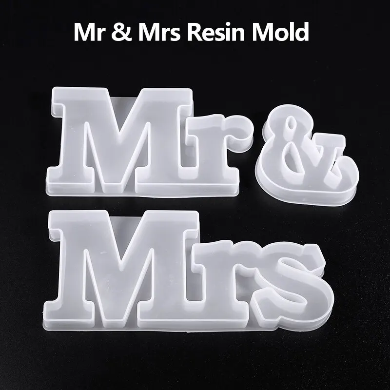 

Силиконовая форма Mr & Mrs, форма для надписей, форма для литья эпоксидной смолы, форма для украшения стола своими руками, художественное ремесло