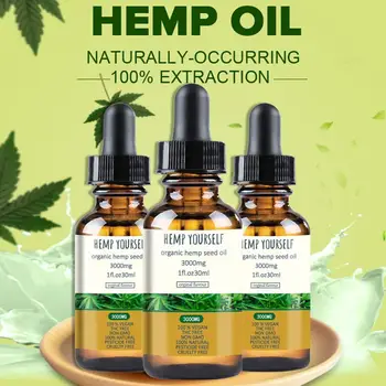 

Organic Hemp Oil For Pain Relief Help Sleep Aid Anti Stress Hemp Extract Drops ECO Finest Body Skin Care