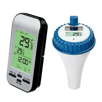 

Wireless Swimming Pool Thermometer Swim Spa Water Hot Tub Home Temperature Meter Calendar Alarm Clock Waterproof Outside Sensor