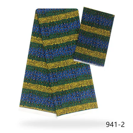 209 новая шелковая атласная шифоновая ткань Африканская Анкара ткань 4+ 2 ярдов/шт Audel Fabricr воск африканская ткань, батик для женщин 942 941 - Цвет: 941-2