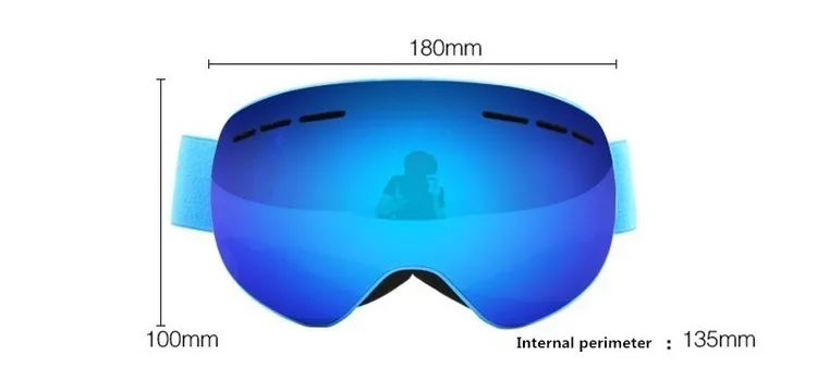 Лыжные очки, большая сферическая оправа, магнитные линзы, анти-туман, для мужчин и женщин, Снежная маска, защитные очки без полей, очки для сноуборда для взрослых