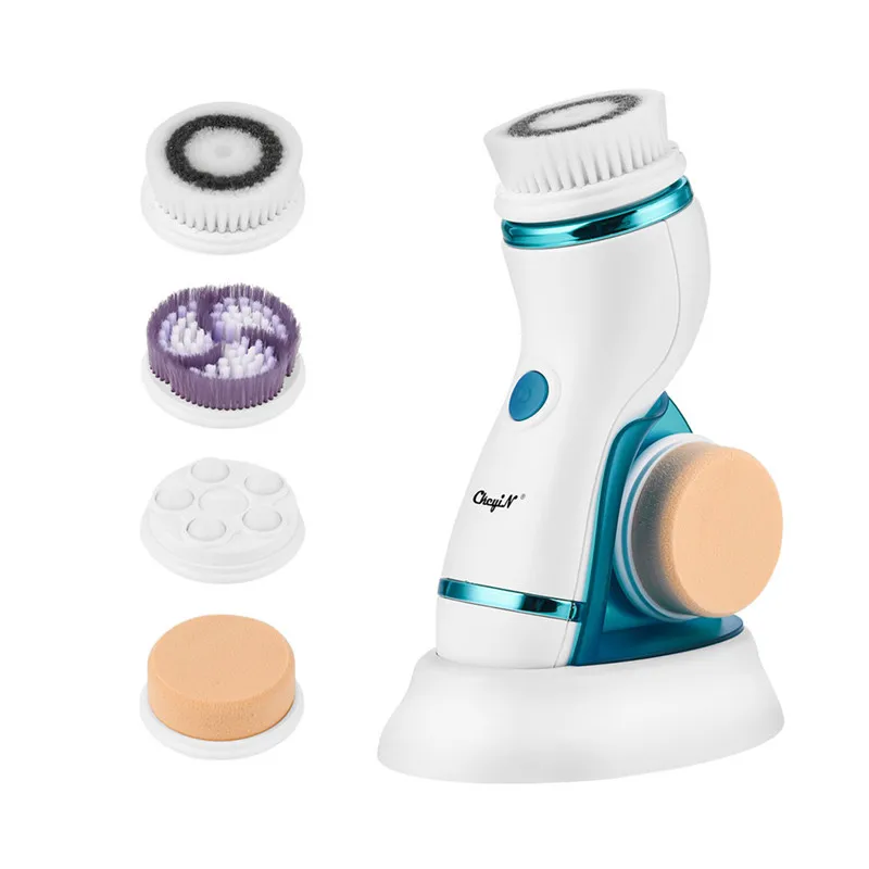 US $21.20 5 In 1 Silicone Face Cleansing Brush Facial Cleaner Mini Skin Care Pore Cleaner Deep Washing Mini Beauty Firming Massager Brush