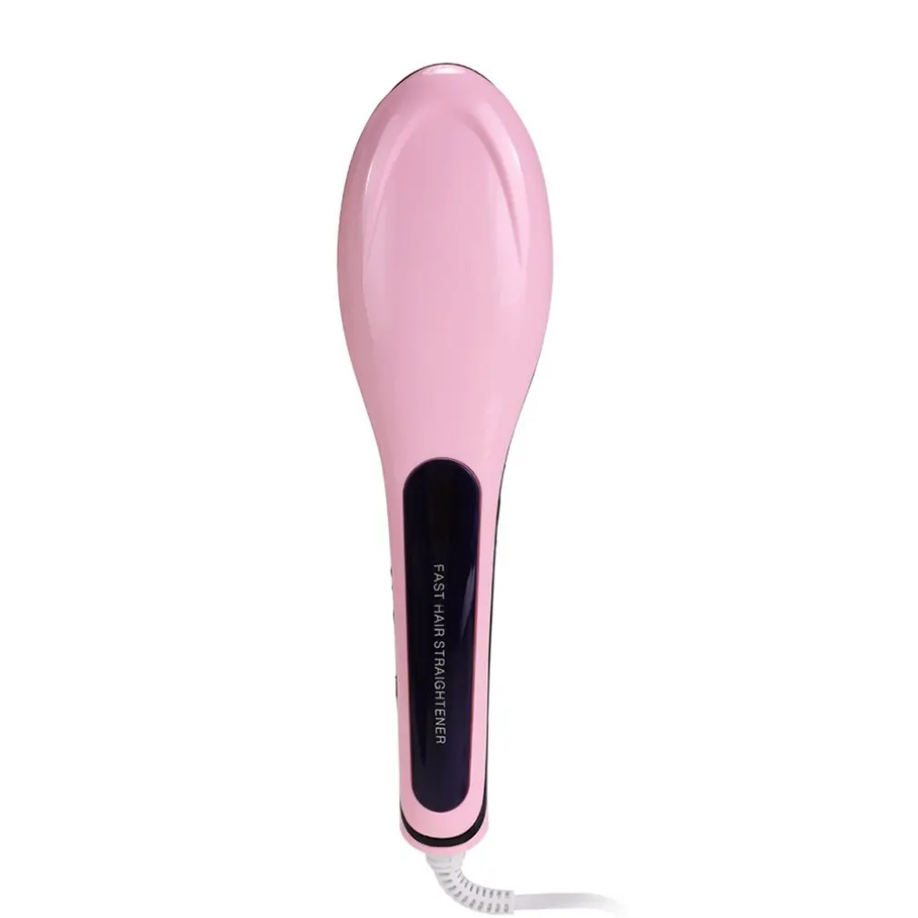 Hair Straightener Brush Electric Straightening Auto Comb Iron Ceramic Heat LCD Ceramic anion portable 4