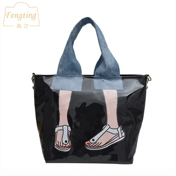 

New large Tote for girls PU leather Casual Handbag For Women pink Shoulder Bags black Crossbody Bags FTB127