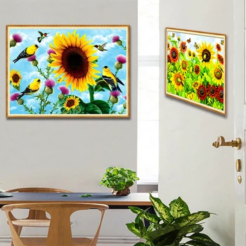 

Sunflower Full Display Square/Round Flower 5D Diamond Painting Diamond Embroidery Diamond Mosaic Cross Stitch Diamont Needlework