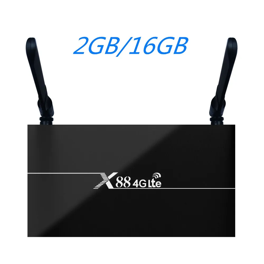 X88 4G Lte TV Box X88 4G Lte 2 Гб ОЗУ 16 Гб ТВ приставка поддержка 4G Nano sim-карта Android 7,1 Rockchip RK3328 телеприставка 5G WiFi Youtube 4K медиаплеер - Цвет: X88 4G Lte TV Box