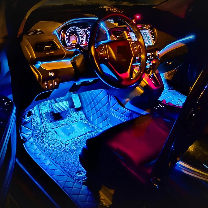 led car foot lamp Ambient light RGB usb app wireless remote music control Automotive interior