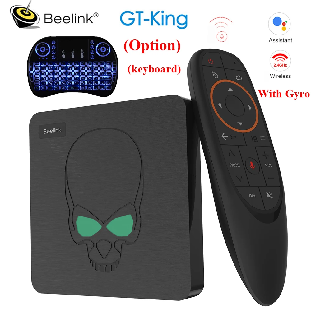ТВ приставка Beelink GT King Android 9 0 Amlogic S922X 4 + 64 ГБ 2 5 8 ГГц Wi Fi BT 1 4K ГГц|ТВ-приставки и