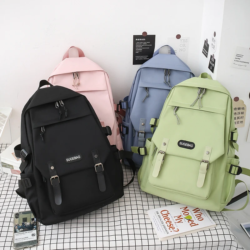5 Piece Set School Bags For Teenage Girls Women Backpack Canvas Travel Bagpack Women Notebook Bookbags Teen Student Schoolbag