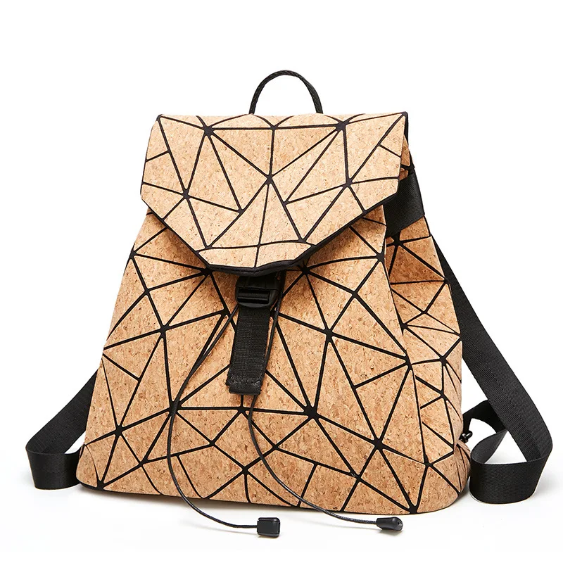 

Spring And Autumn New Style LOVER'S Bag Geometry Rhombus Leaf Backpack Versitile Fashion Casual Graffiti College Style Backpack