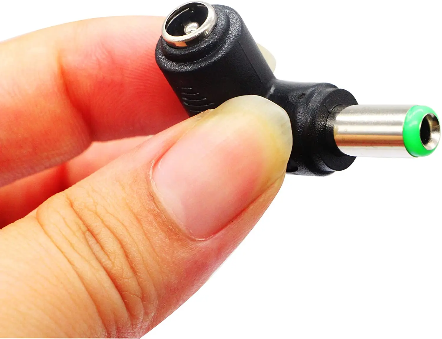 2pack DC 6.3x3.0mm Male 90 Degree Angle to DC5.5x2.1mm Female Adapter DC Barrel Power Jack Charging Cable Connector for Tablet