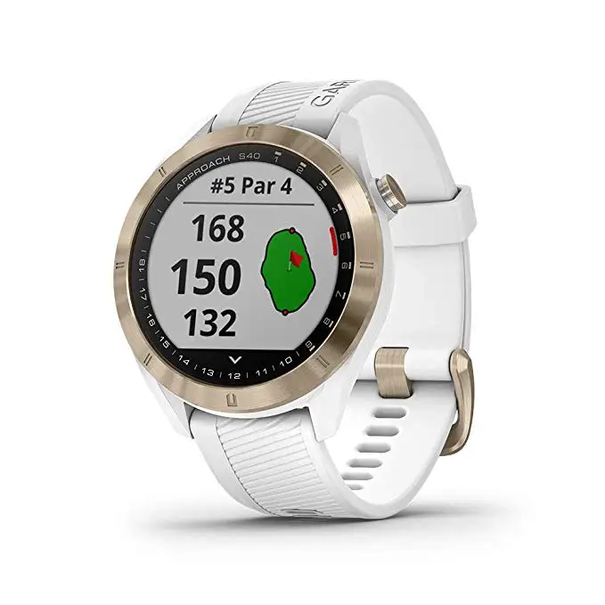 Оригинальные часы для гольфа с gps Garmin Approach S40, стильные gps Golf Смарт-часы легкие с сенсорным дисплеем водонепроницаемые часы - Цвет: Белый