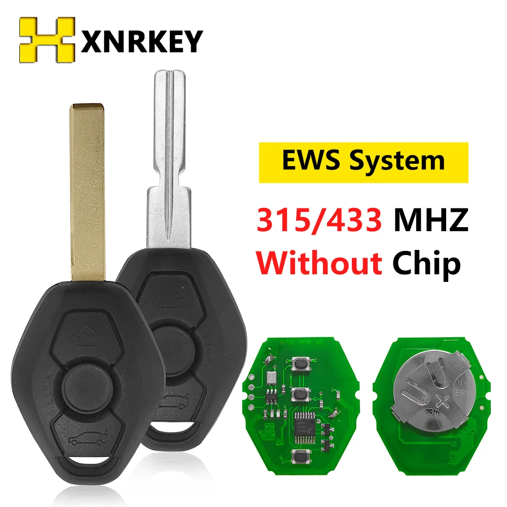Chiave Telecomando Per Auto Xnrkey Per Bmw E38 E39 E46 1 3 5 7 Serie 3 Pulsanti 315/433 Mhz Sistema Ews Senza Chip