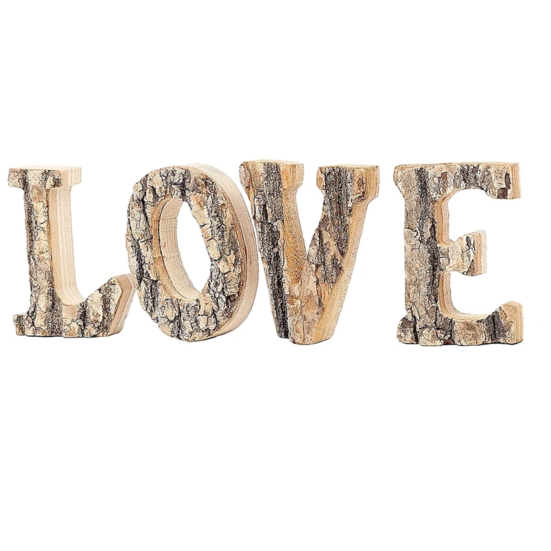 

Decorative Country Rustic Exposed Wood 'LOVE' Block Letters Sign , Home Wine Cabinet Antique Decoration, Bedroom Living Room Dec