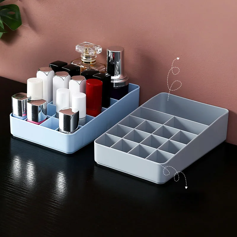 Limited Offer of  Makeup Box Organizer Divided Cosmetic Storage Box 15 Grid Lipstick Holder Organizer Dressing Table 