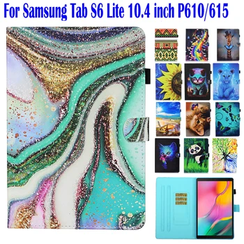 

Tab S6 Lite Case For Samsung Galaxy Tab S6 Lite 10.4 inch 2020 P610 P615 Protective Skin Shell PU Leather Stand Funda Cover