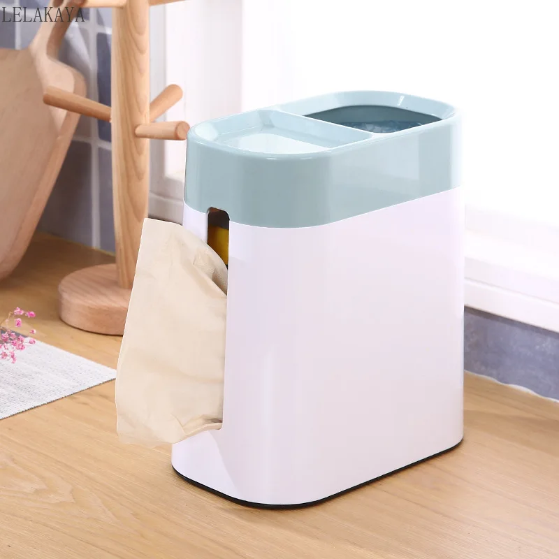 4l Multifunction Ecofriendly Waste Bin 2 In 1 Mini Trash Can Paper