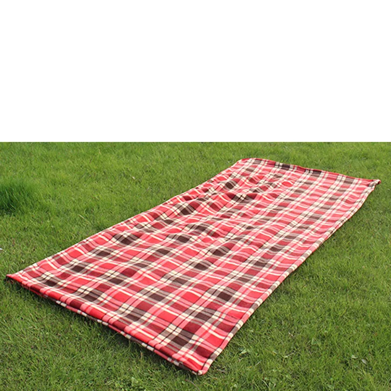 red plaid Aotu взрослый спальный мешок из флиса Портативный Открытый спальный мешок Кемпинг путешествия теплый Ультра лёгкий спальный мешок лайнер AT6109 - Цвет: red plaid