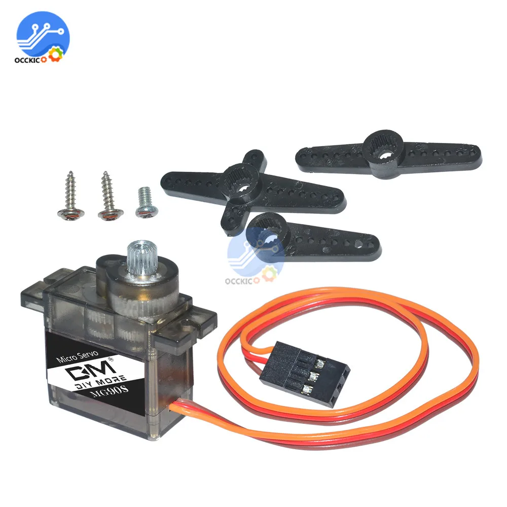 Металлическая шестерня цифровой MG90S 9G сервопривод для Rc вертолета автомобиля