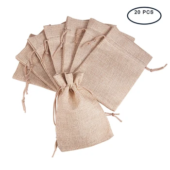 

24pcs Wood Color Double Drawstring Bag Favor Bags Jewelry Pouch Reusable Bags Simple Small Fresh Tea Bags Souvenir Gift Bag