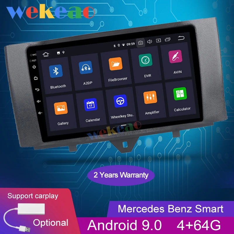 Автомагнитола Wekeao с сенсорным экраном 9 дюймов 1 Din Android 0 GPS-навигация для Mercedes Benz