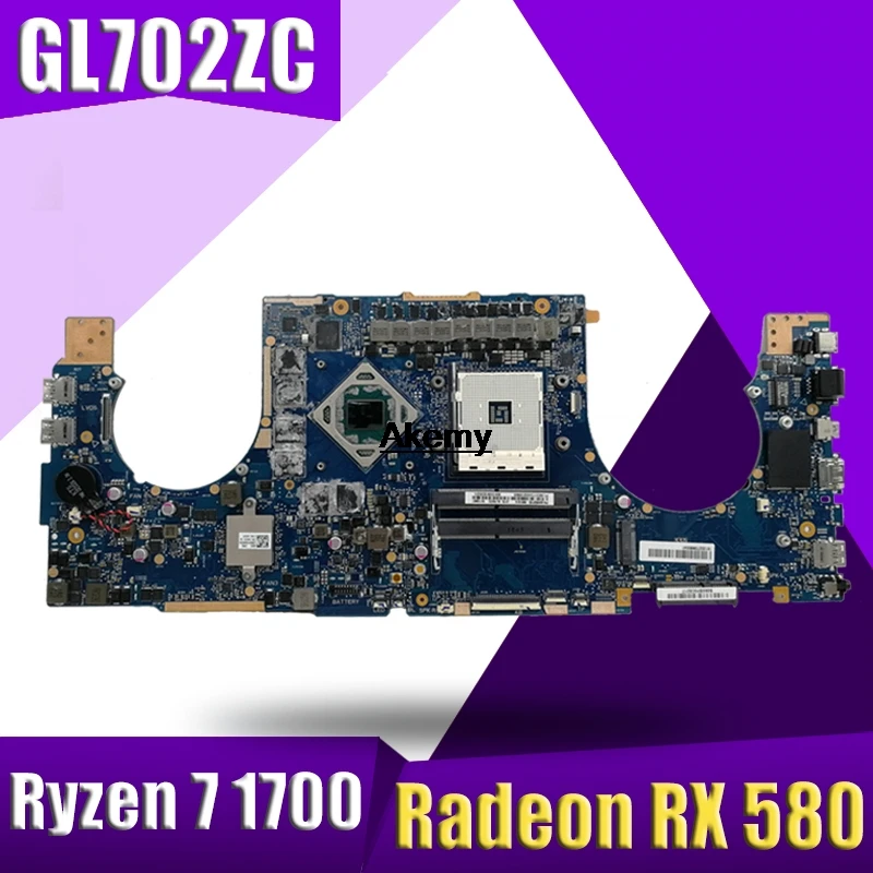 buy GL702ZC Motherboard Ryzen 7 1700U Radeon RX 580 For ROG ASUS S7ZC GL702ZC Laptop motherboard GL702ZC Mainboard