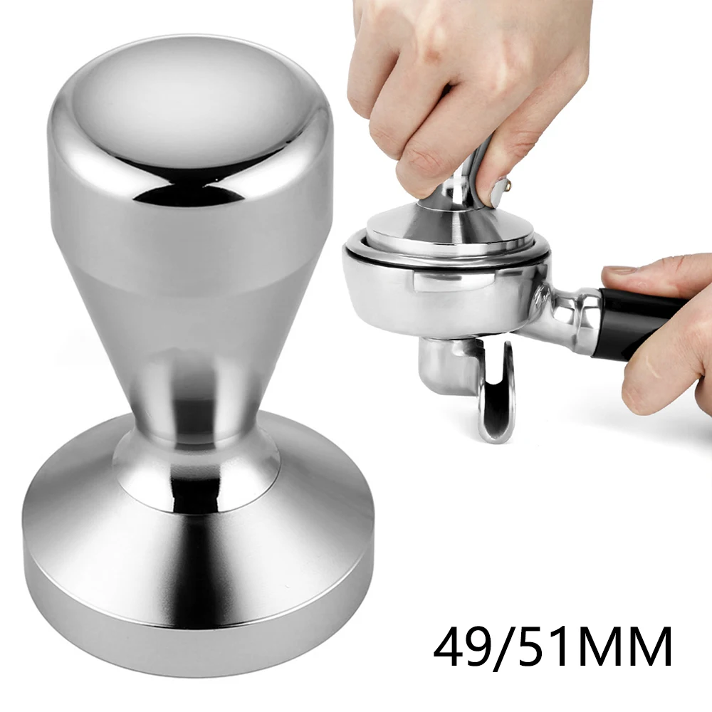 Famus Coffee Tamper 57.5mm Stainless Steel Flat Base Grip Espresso Bean Press Power Tool 