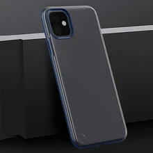 Для Iphone 11 Pro Max Мягкий ТПУ+ PC Прозрачный чехол для телефона, мобильный телефон презерватив 6,1 дюйма темно-синий