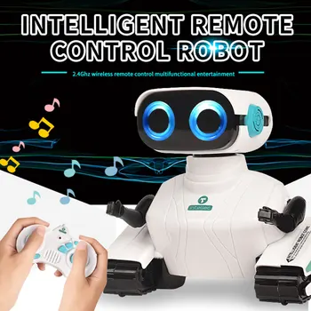 

Remote Control Robot 2.4GHz Children's Toy RC Robot Will Dance Action Shine Eyes Mini RC Robot Toys Gift
