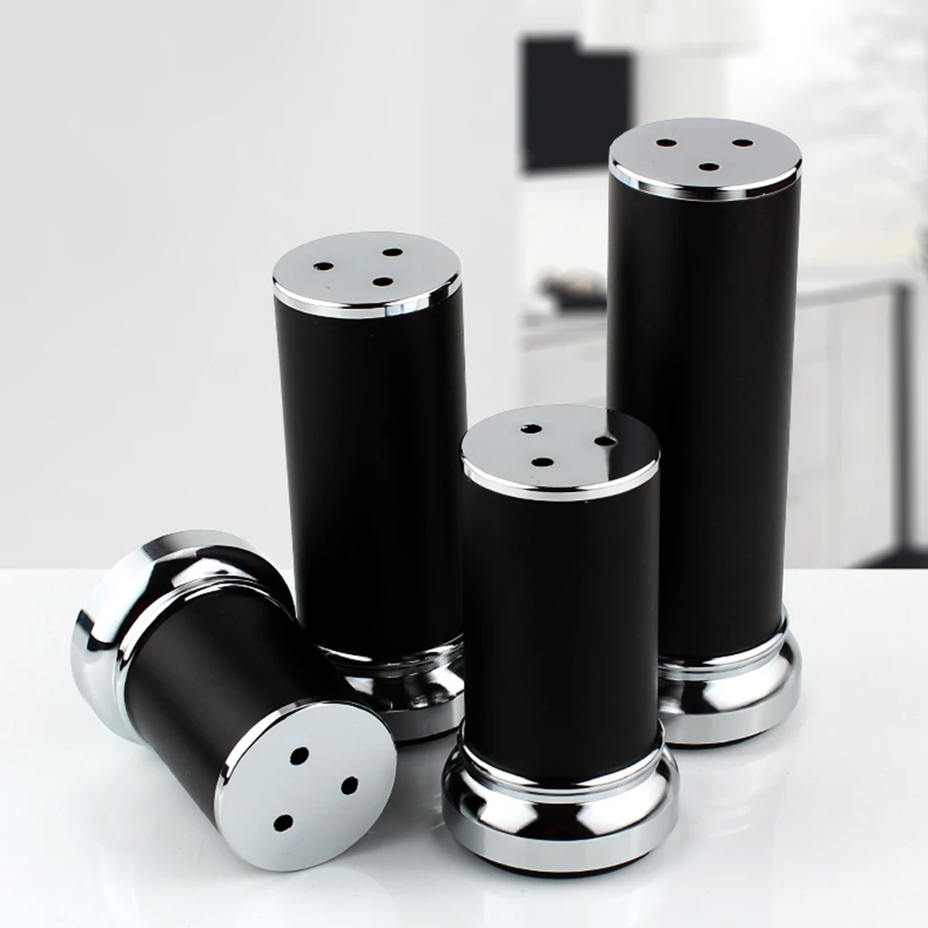 Aluminum Alloy Furniture Leg Cabinets/Table Sofa Feet Cabinets Feet Chairs Feet With Rubber Base for Anti-Slip and Reduced Noise