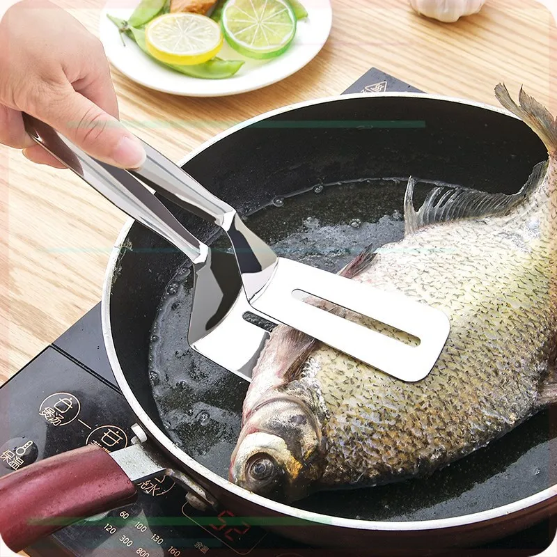 Stainless Steel Beef Steak Clamp Barbecue Food Tongs Clamp Meat Clip Roasting Blades Multi-functional Cooking Tool Kitchen Tools