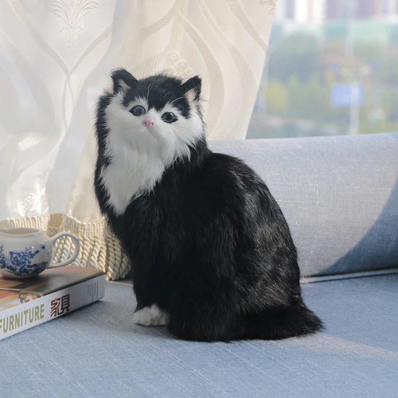 Simulation Cat Animal Persian Cat Model Cat Doll Home Decoration Birthday Gift Children Toy Cat Car Decoration