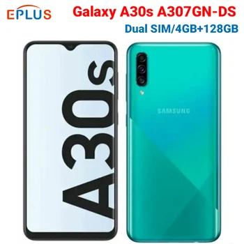 Перейти на Алиэкспресс и купить Мобильный телефон samsung Galaxy A30s, 4 ГБ, 4 ГБ/128 ГБ, A30s, A307GN/DS, две sim-карты, 6,4 дюйма, тройная камера заднего вида, 25MP, 8MP, 5MP, 4000 mAh, смартфон