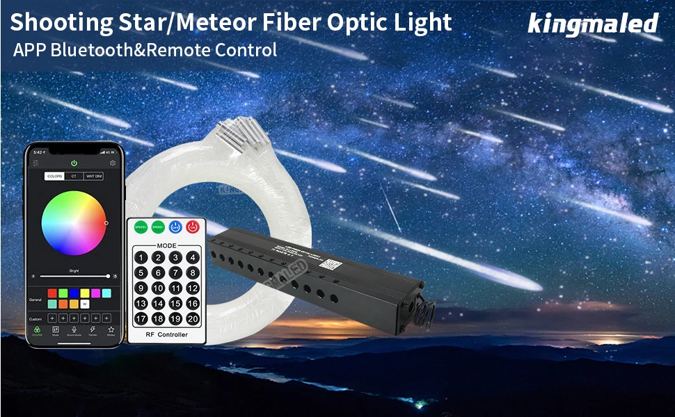 Kit de fibra ótica com controle remoto