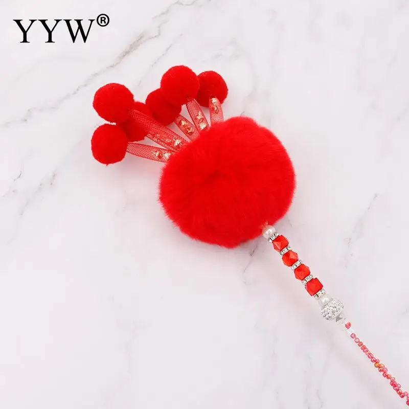 3 Teaser Funny Cat Toy Kitten Plush Soft Rod Cat Wand Cat Toys For Cats Pet Toy Interactive Stick Cute Pet Cat Products Free Ship - Цвет: 3