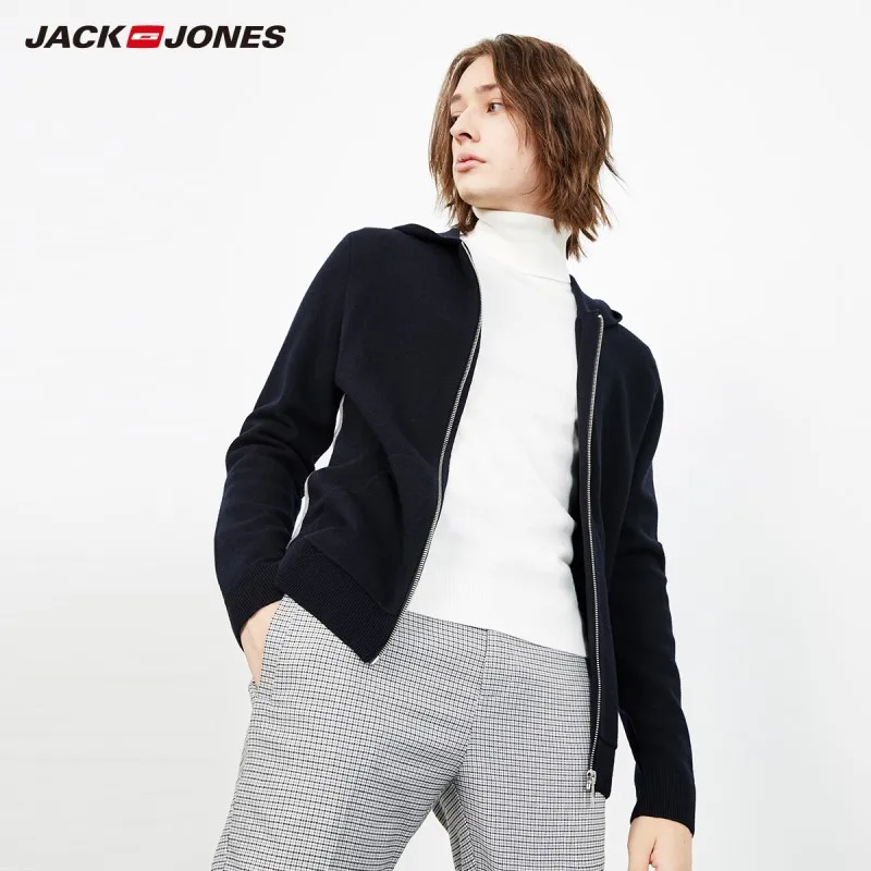 Мужской шерстяной свитер JackJones базовый кардиган 218425509| |