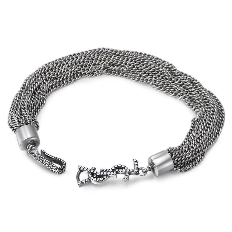 Новинка, 925 пробы, серебряный модный браслет с кисточками, индивидуальный тренд, на запястье, серебряная цепочка, хорошее ювелирное изделие для женщин