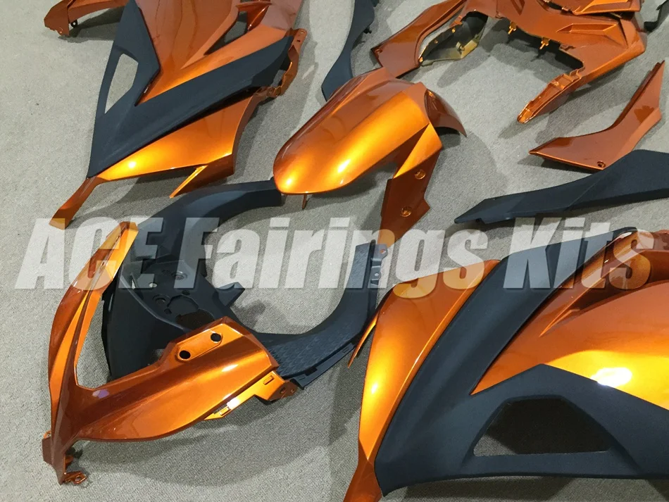 ABS обтекатель комплект для Kawasaki Ninja300 EX300 300R 2013 13 14 15 16 17 Обтекатели набор(литья под давлением) оранжевый