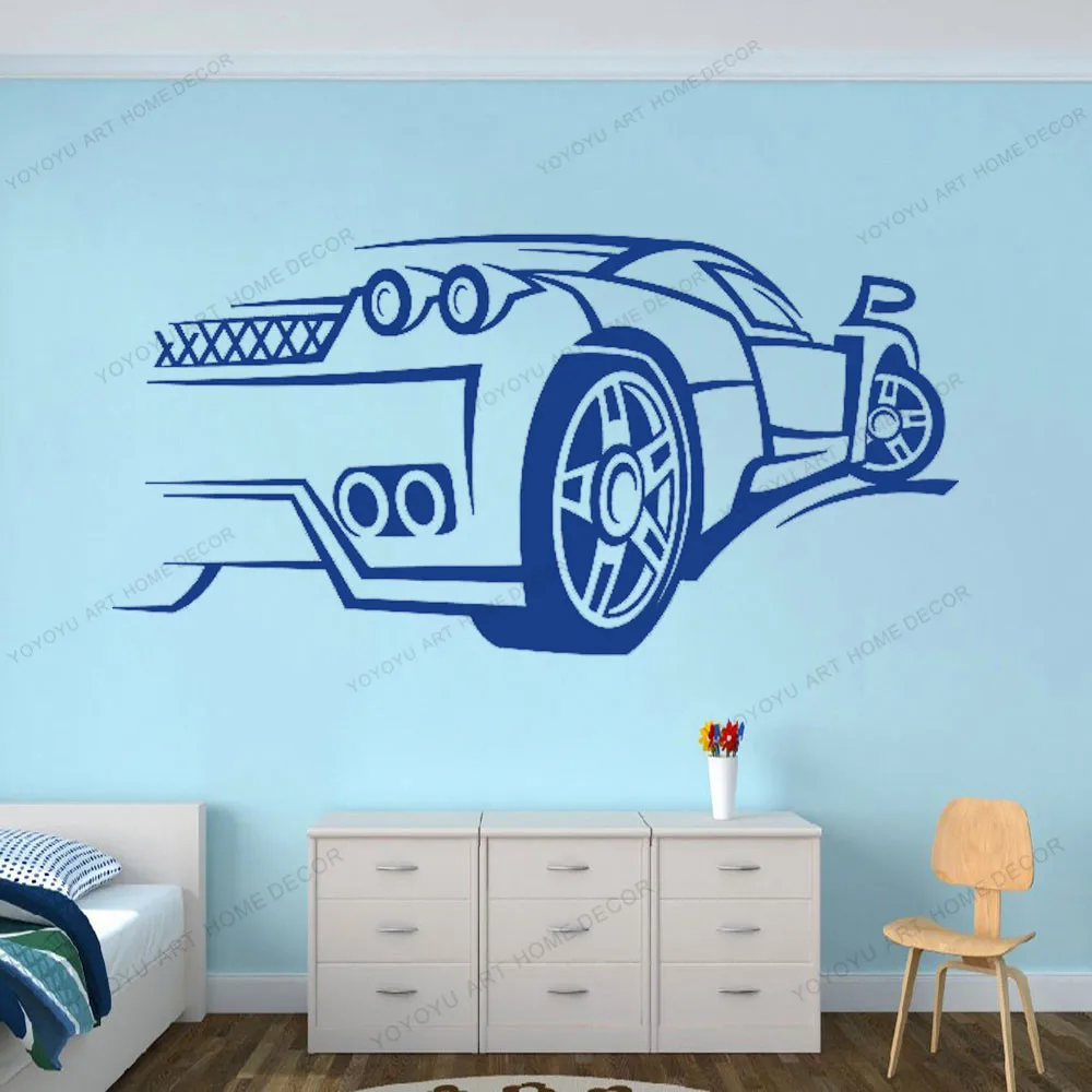 

speed Sport Car race vinyl sticker wall decal nursery mural decor kids children Removable Wall decoration Wall sticker cx550