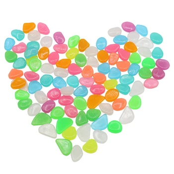 

Garden Decor Luminous Shell Shape Stones Glow In Dark Decorative Pebbles Outdoor Fish Tank Decoration Pebble Rocks