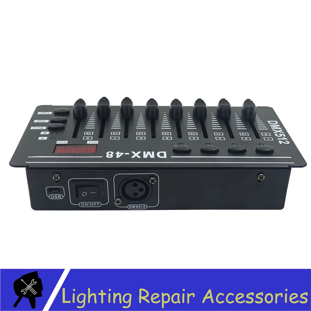 Console com Luz Console de Efeito de Iluminação de Discoteca Dmx para Iluminação de Palco Mini Controle Móvel Led dj 6 console com luz led dj, móvel, console