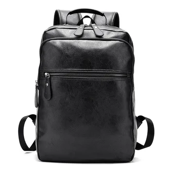 

2020 Backpack Business Men's Computer Backpack Student Bag Large Capacity Pu Fashion Leisure Travel Bag
