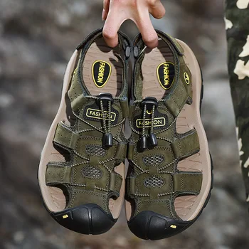 

2020 New Summer Sports Sandals Men's Korean Soft-soled Sandals Men's Beach Outdoor Sandals and Slippers Large Size Men Shoes