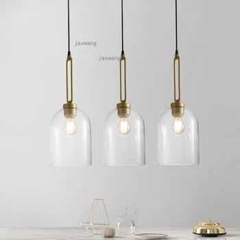 

Nordic LED Glass Loft Chandeliers Modern Simple Chandelier Lighting Restaurant 3heads Ceiling Chandelier Bedroom Light Fixtures